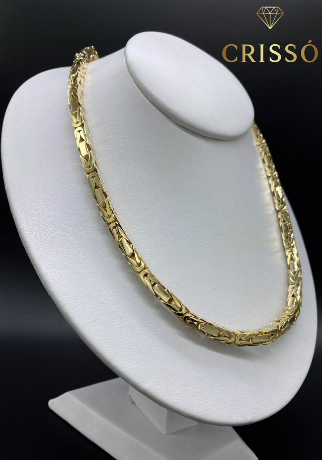 Cadena Bizantina 14K Sólida