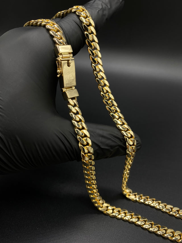 Cadena Barbada 18K Sólida