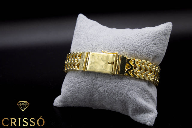 Pulso Espiga Doble 10K Sólido