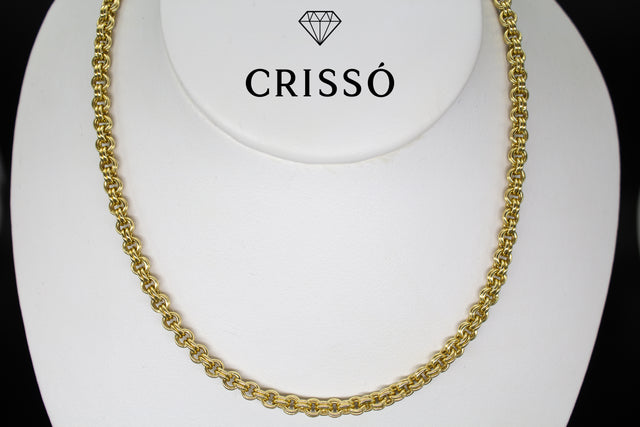 Cadena Círculos Doble 14K