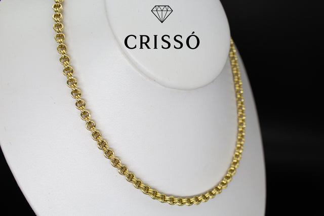 Cadena Círculos Doble 14K