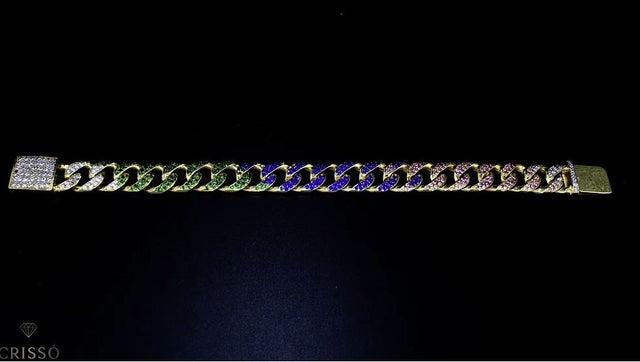 Pulso Multicolor Oro 14K con zirconias